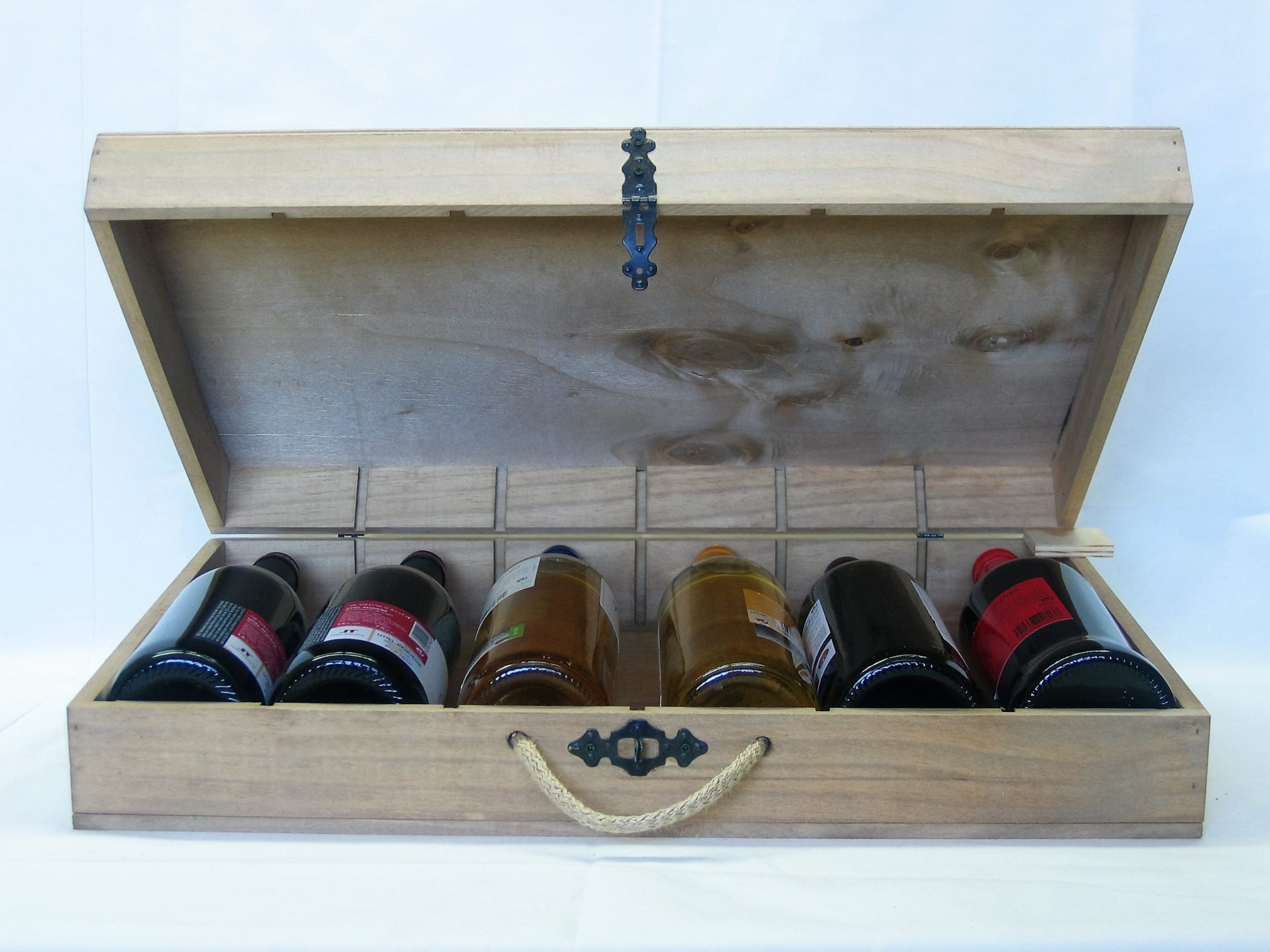 Caja madera regalo para 6 botellas vino